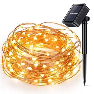 Com funciona una cadena de llum de filferro de coure d'energia solar?
