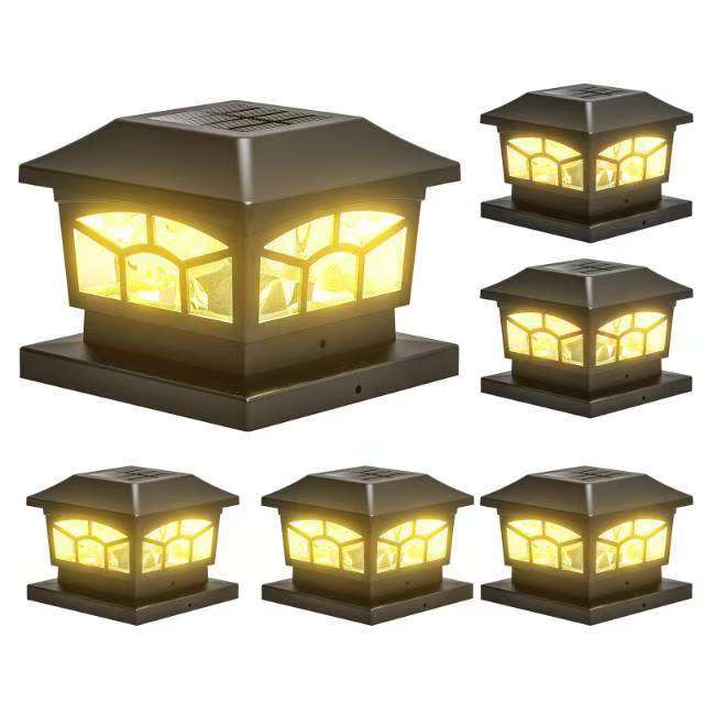 Llum de poste solar de 8 LED de mode dual de llargues hores de treball