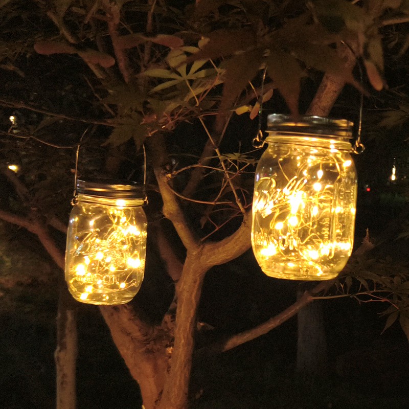 Paisatge solar Mason Jar Can Lights