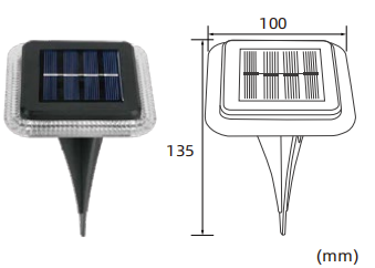 Llum de peu solar amb llum solar