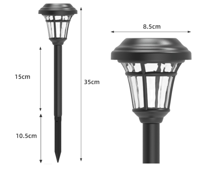 Llum de gespa impermeable Llums solars de jardí